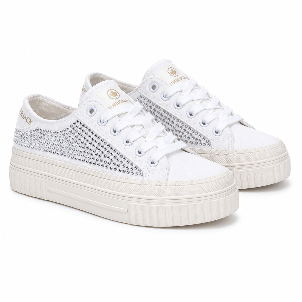 Lumberjack Anya Women's Embellished Platform Sneakers in White
