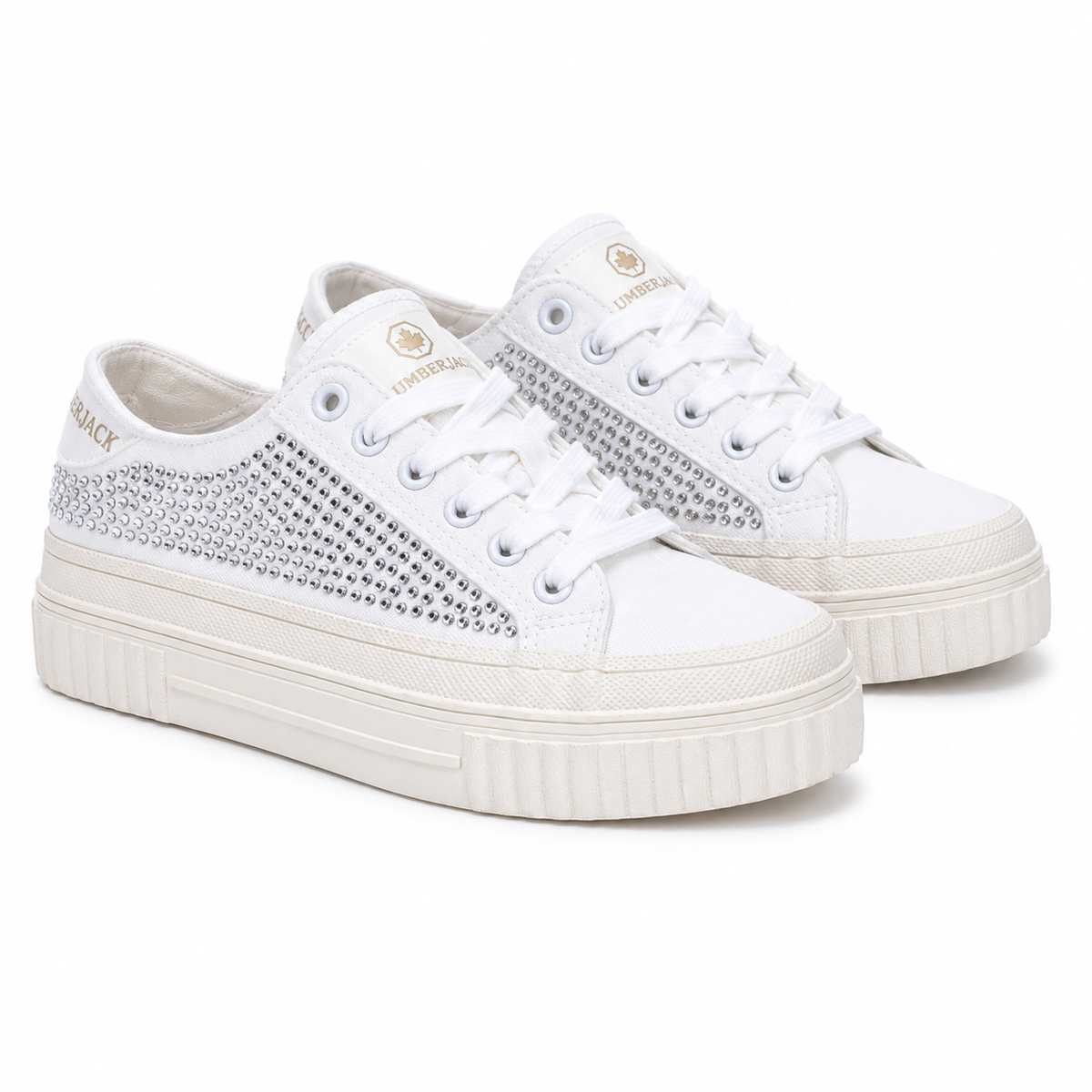 Lumberjack Anya Women's Embellished Platform Sneakers in White