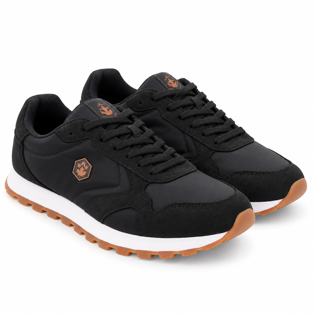 Lumberjack Frag Men's Lace-Up Sneakers in Black