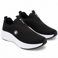 Lumberjack Talara Men's Laceless Mesh Sneakers in Black & White