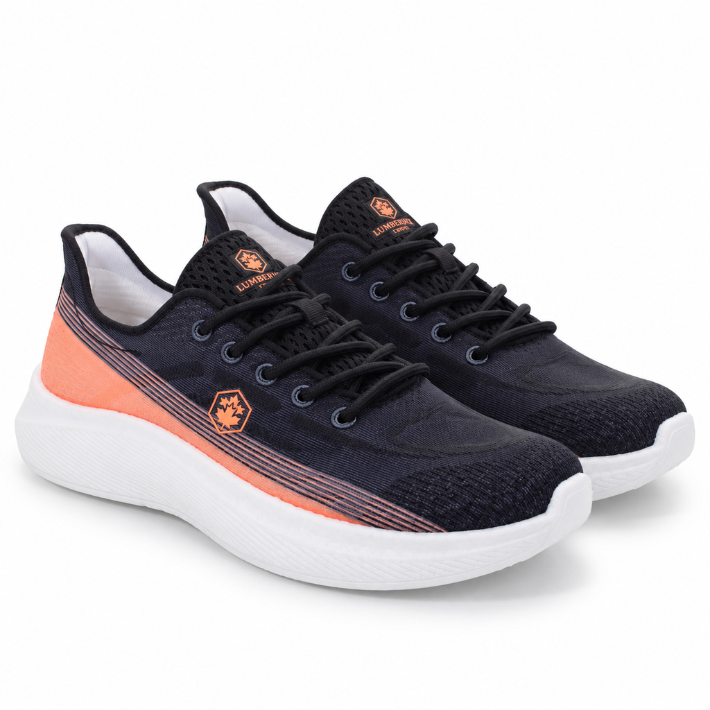 Lumberjack Venda Women's Sporty Sneakers in Black & Coral