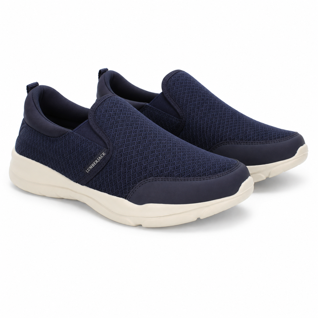 Lumberjack Agatha Men's Slip-On Shoes in Navy & Off-White