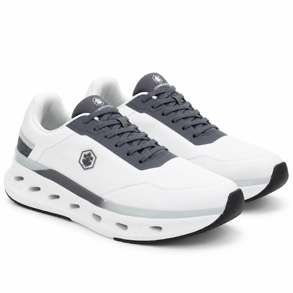 Lumberjack Mutombo Men's Chunky Sneakers in White & Grey