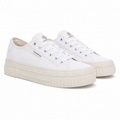 Lumberjack Anya Canvas Lace-Up Sneakers in White & Cream