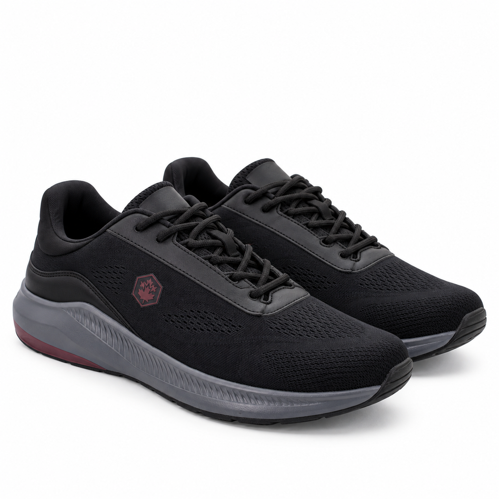 Lumberjack Musonda Men's Mesh Sneakers in Black & Red
