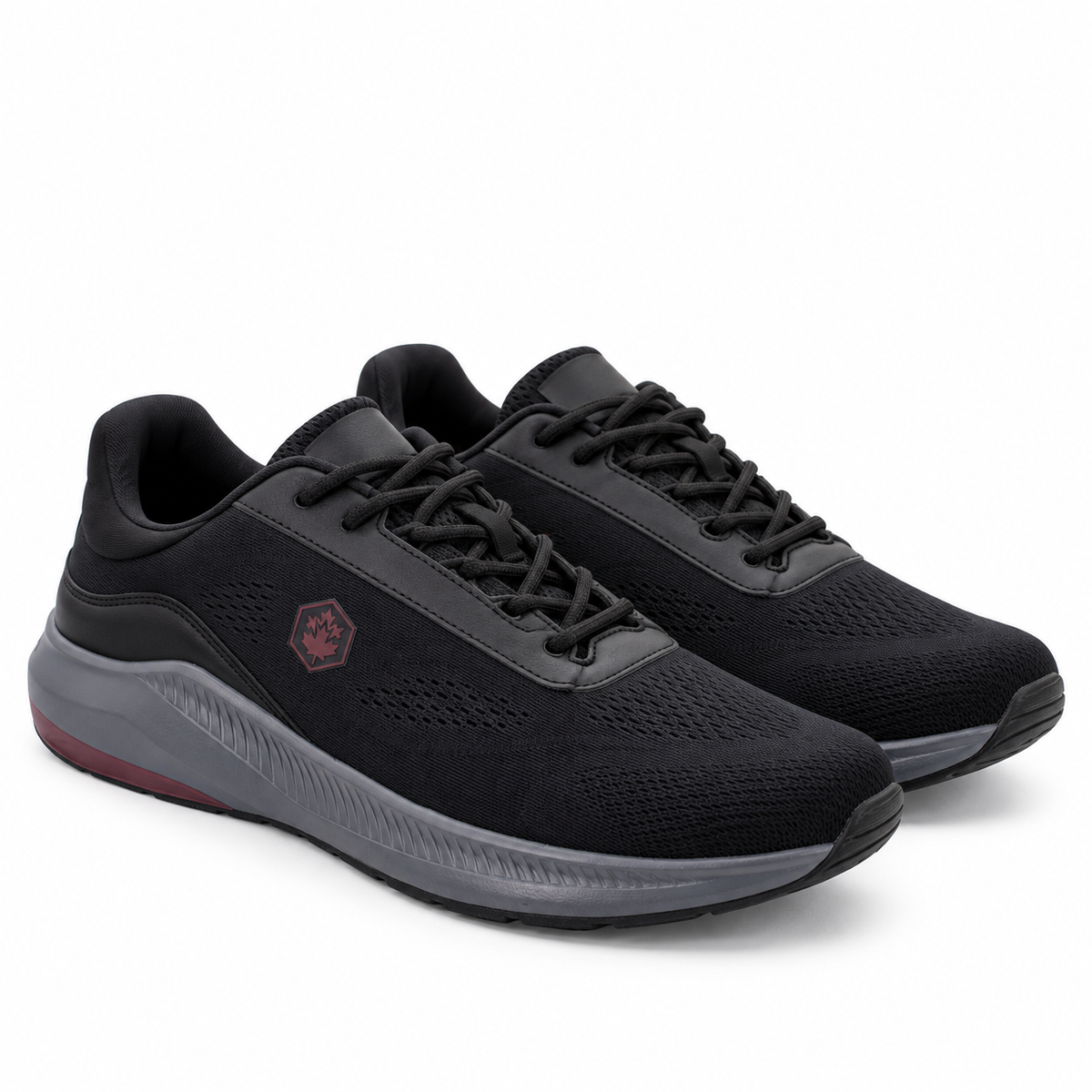 Lumberjack Musonda Men's Mesh Sneakers in Black & Red