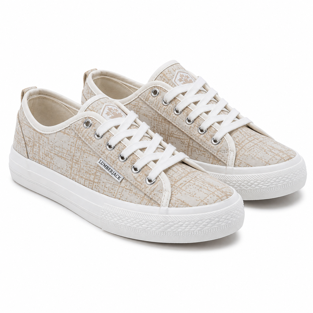 Lumberjack Ravenne Women's Woven Low-Top Sneakers in Sand