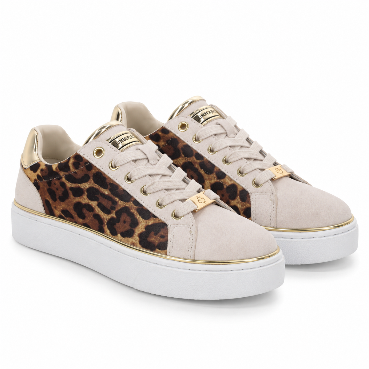 Lumberjack Safiya Women's Leopard Print Sneakers in Sand