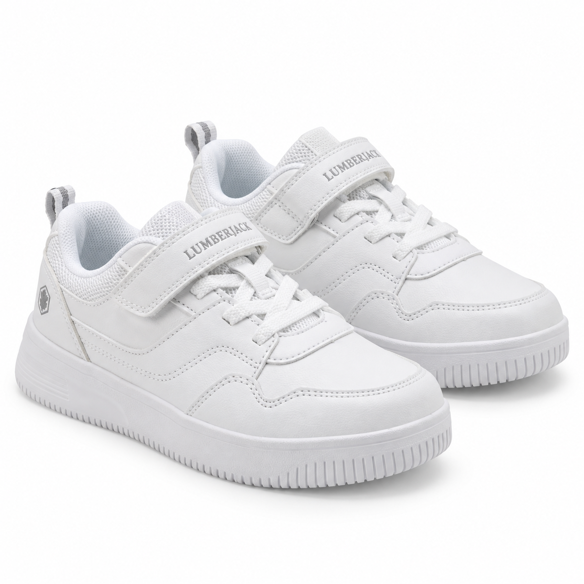 Lumberjack Finster Boys' Everyday Sneakers in All White
