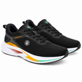 Lumberjack Cest Men's Cushioned Sneakers in Black & Orange