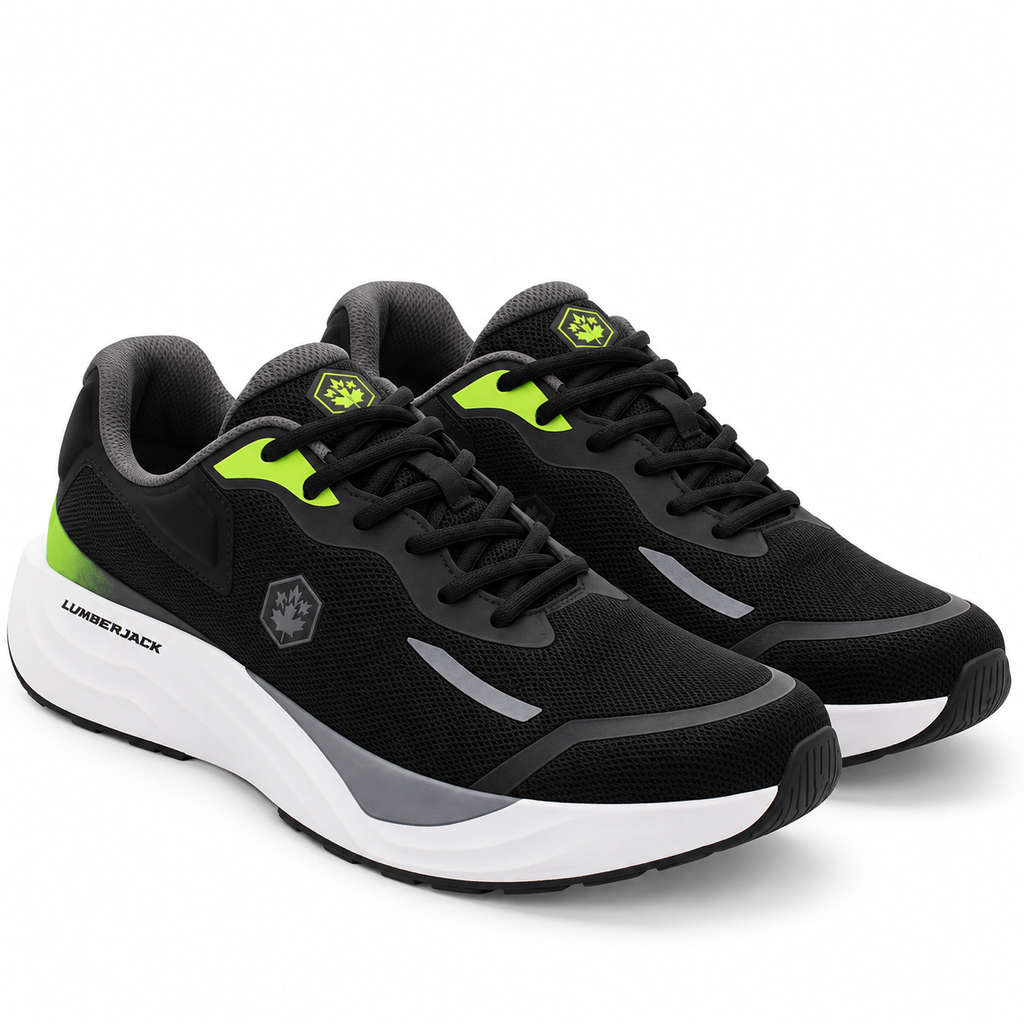 Lumberjack Rexron Men's Mesh Sneakers in Black