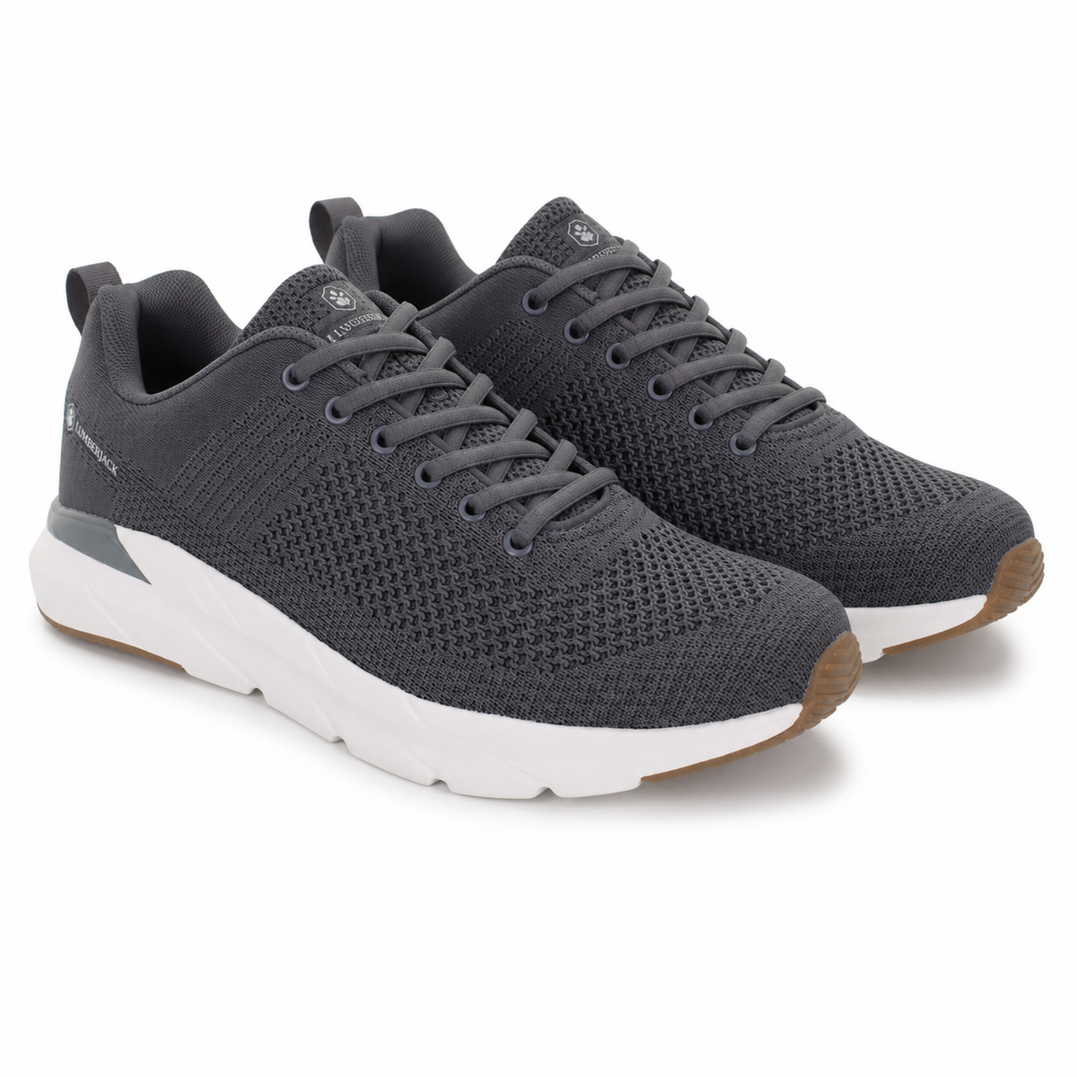Lumberjack Connect Men's Knitted Sneakers in Grey