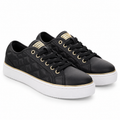 Lumberjack Safiya Women's Quilted Sneakers in Black & Gold