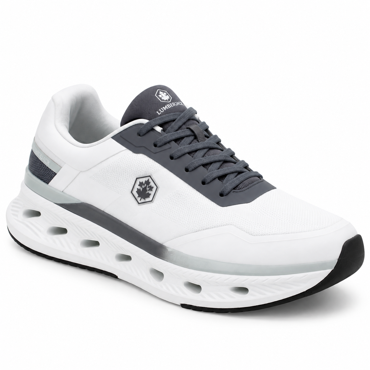 Lumberjack Mutombo Men's Chunky Sneakers in White & Grey
