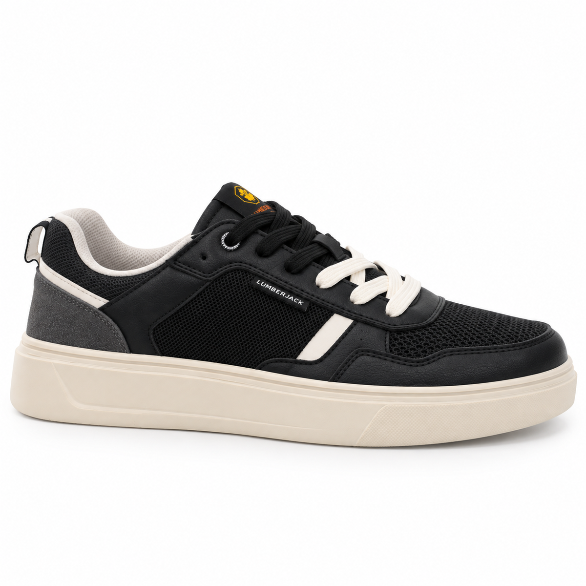 Lumberjack Lammi Men's Lace-Up Sneakers in Black