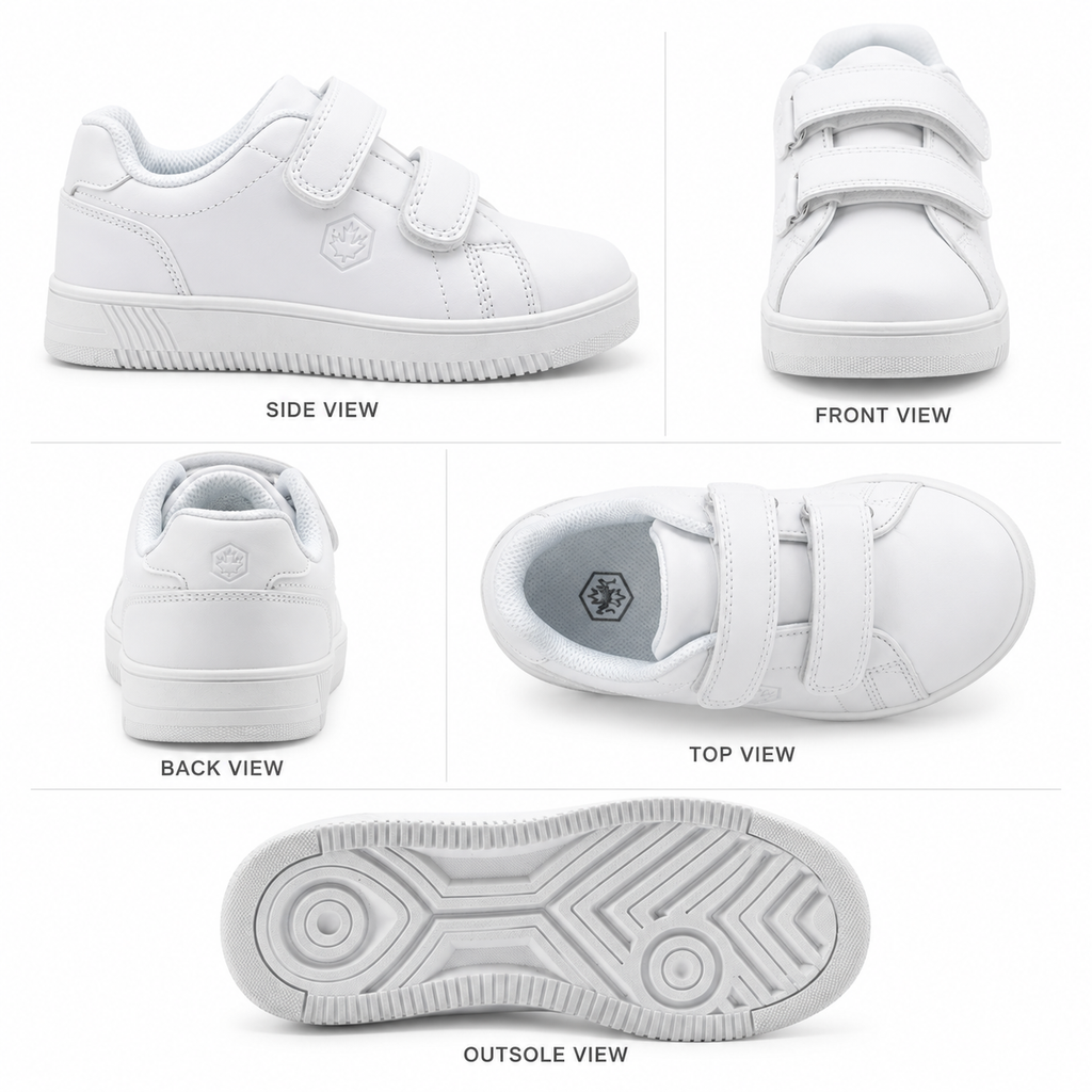 Lumberjack Kidster Boys' Velcro Sneakers in All White