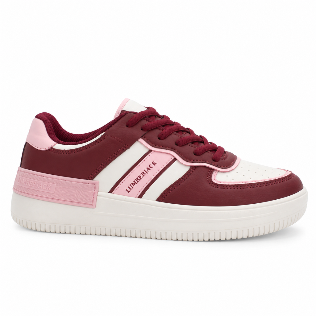 Lumberjack Freya Women's Street Sneakers in Burgundy & Pink