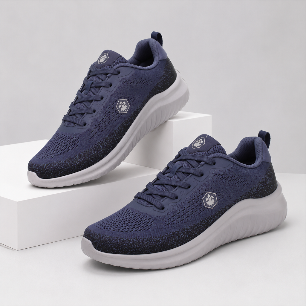 Lumberjack Moko Men's Mesh Sneakers in Navy Blue