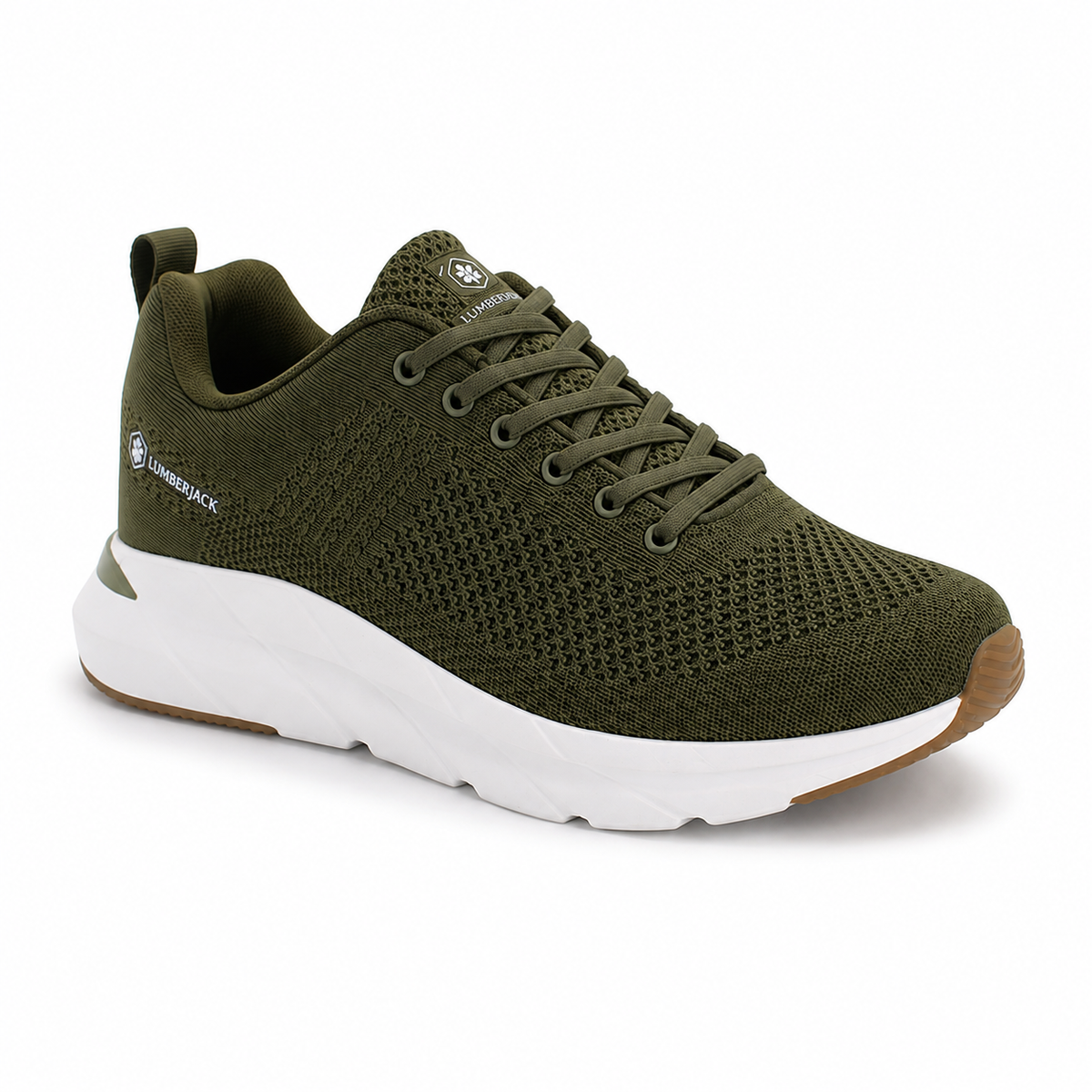 Lumberjack Connect Men's Knitted Sneakers in Khaki