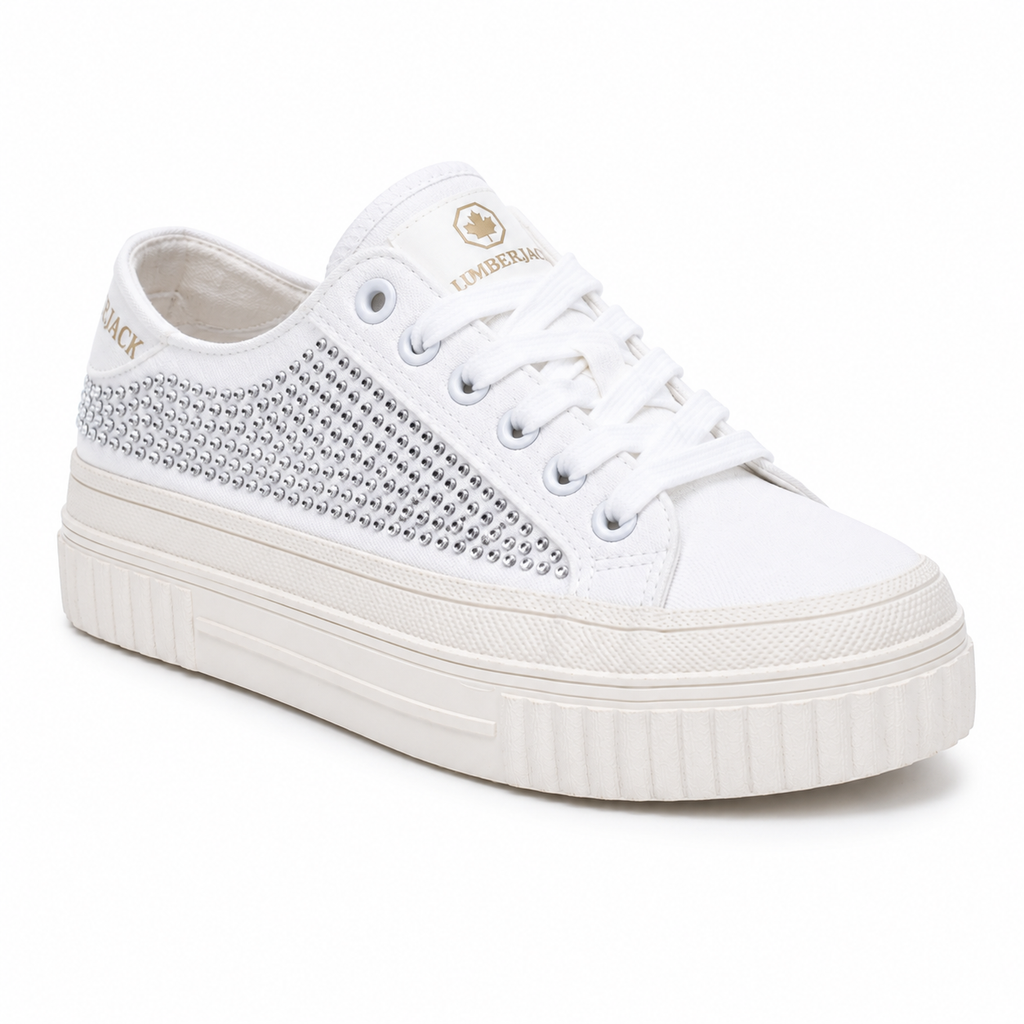 Lumberjack Anya Women's Embellished Platform Sneakers in White