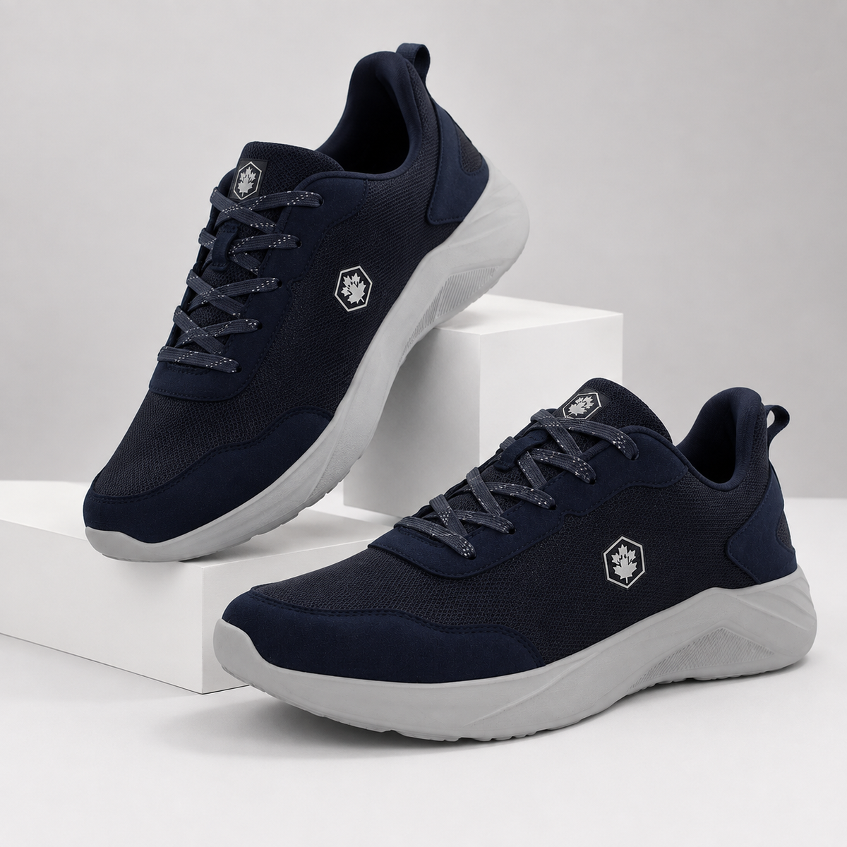 Lumberjack Karter Men's Breathable Sneakers in Navy Blue