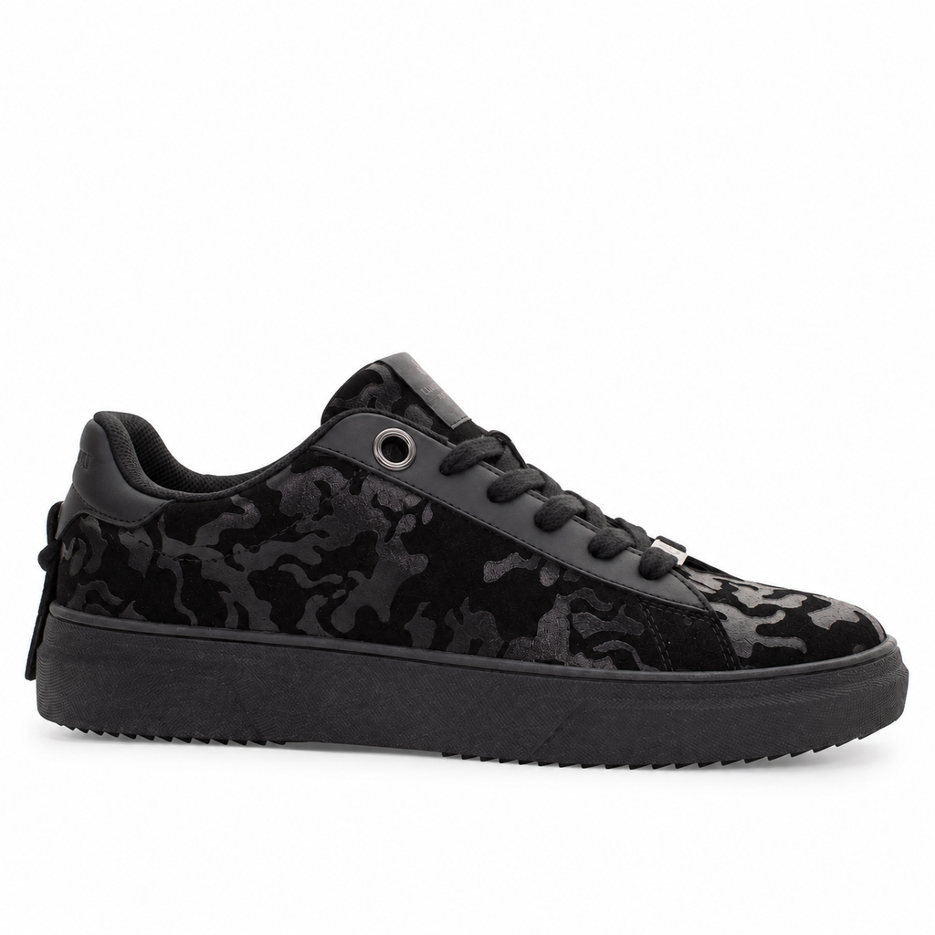 Lumberjack Geller Women's Textured Camo Sneakers in Black