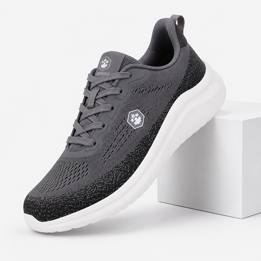 Lumberjack Moko Men's Mesh Sneakers in Dark Grey