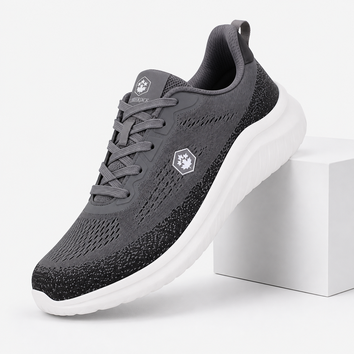 Lumberjack Moko Men's Mesh Sneakers in Dark Grey