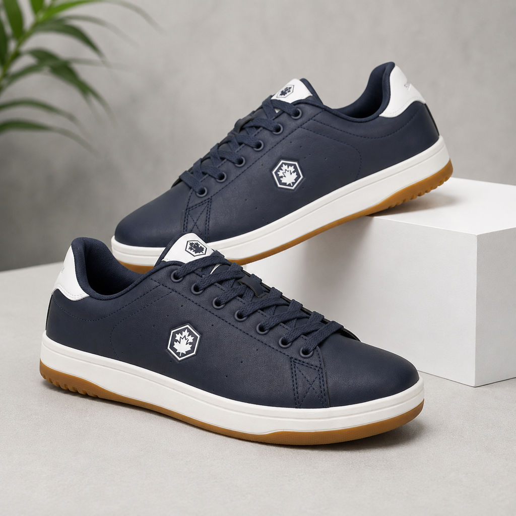 Lumberjack Rea Men's Gum-Sole Sneakers in Navy Blue