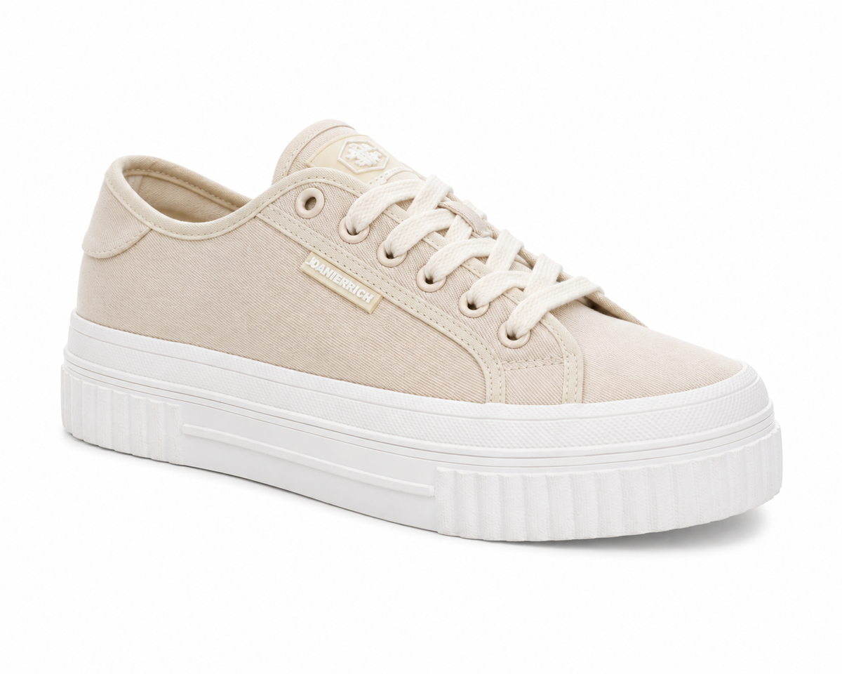 Lumberjack Anya Women's Canvas Platform Sneakers in Sand