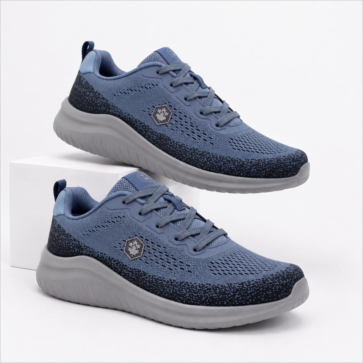 Lumberjack Moko Men's Knit Sneakers in Light Blue