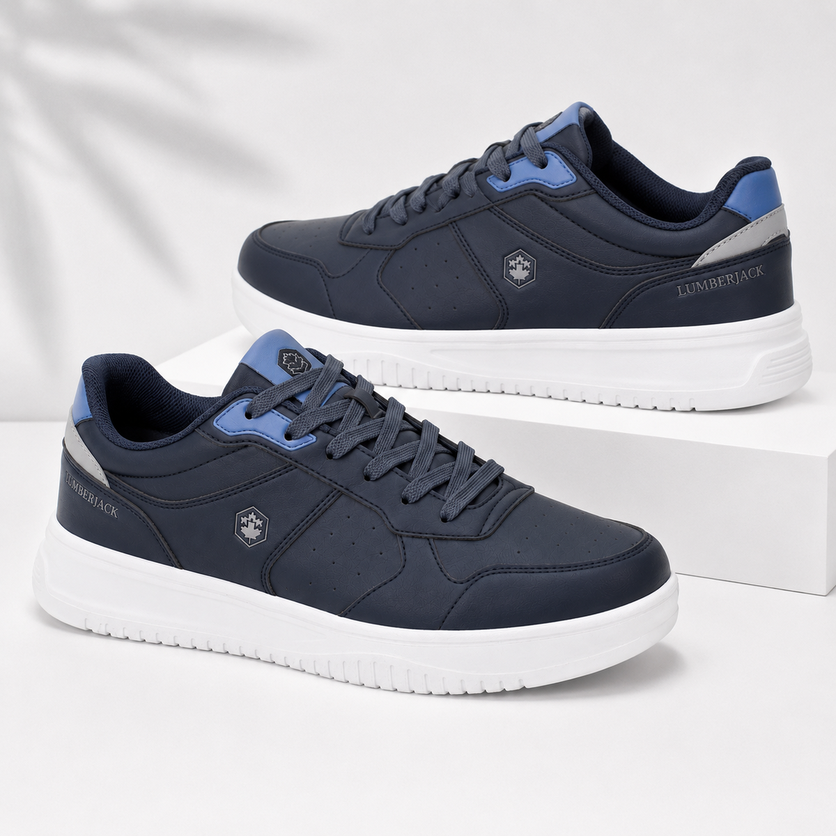 Lumberjack Udemy Men's Perforated Sneakers in Navy Blue