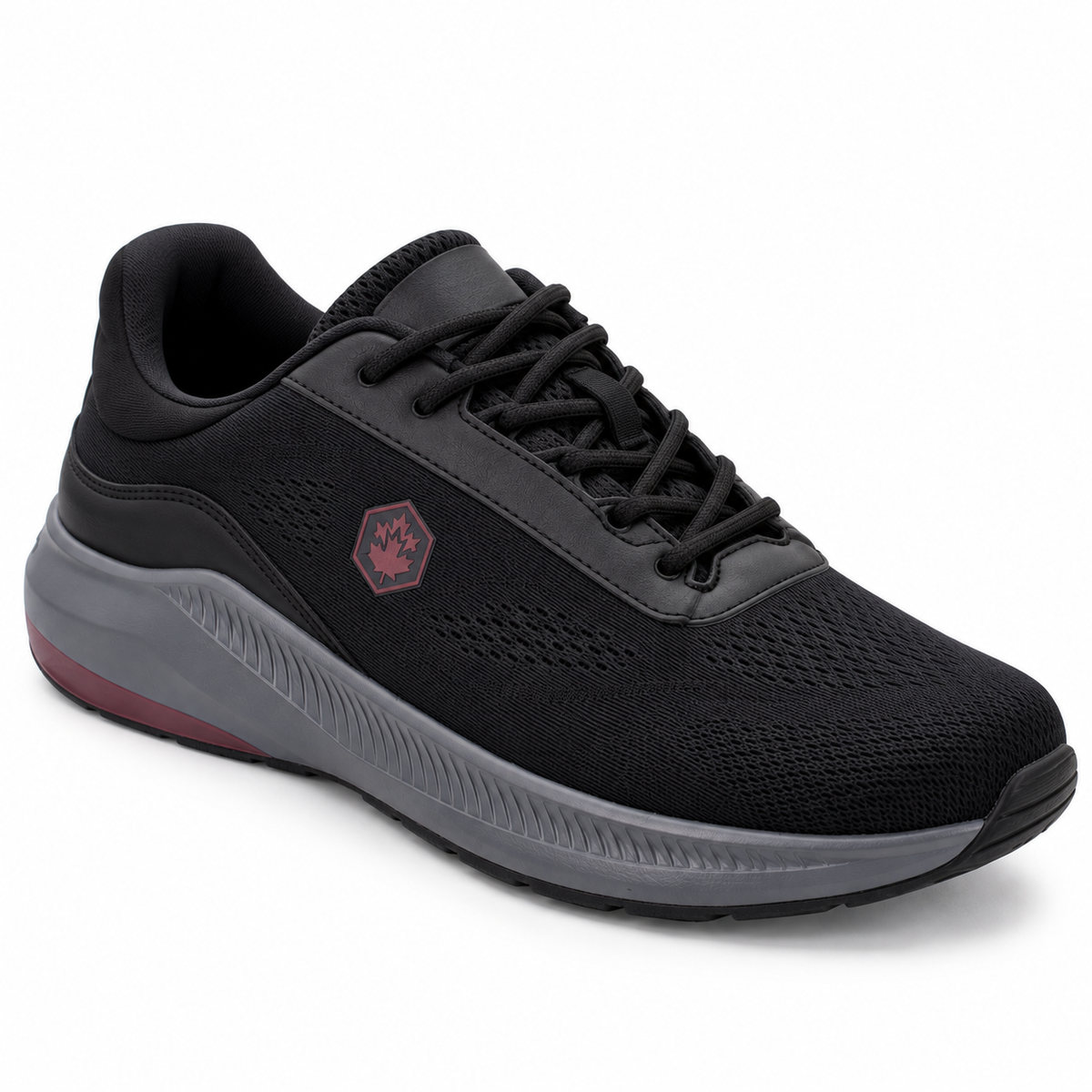 Lumberjack Musonda Men's Mesh Sneakers in Black & Red
