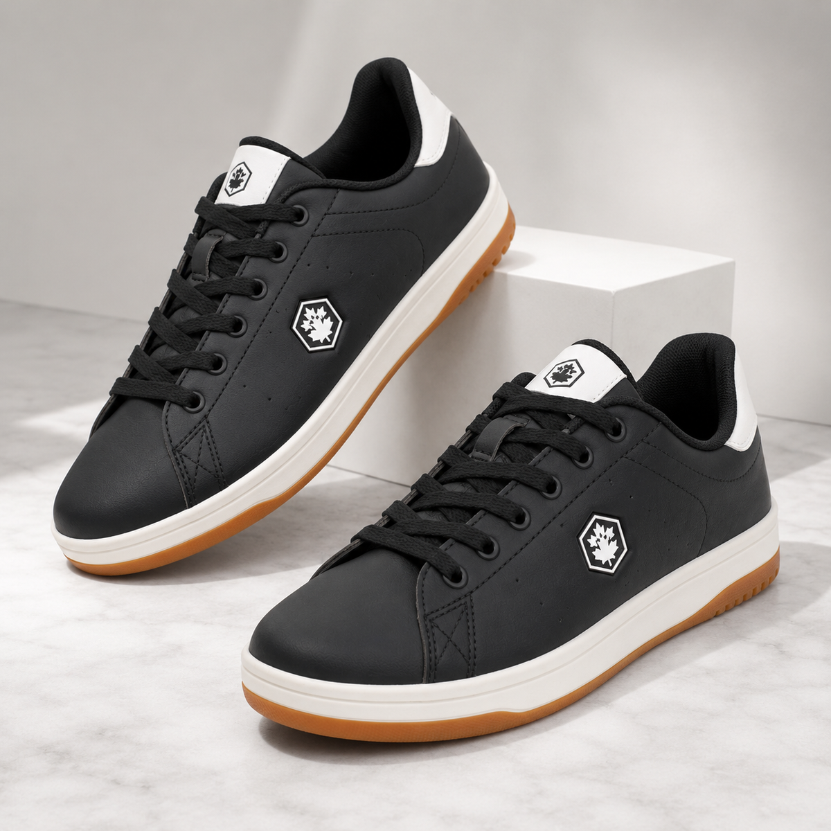 Lumberjack Rea Men's Gum-Sole Sneakers in Black