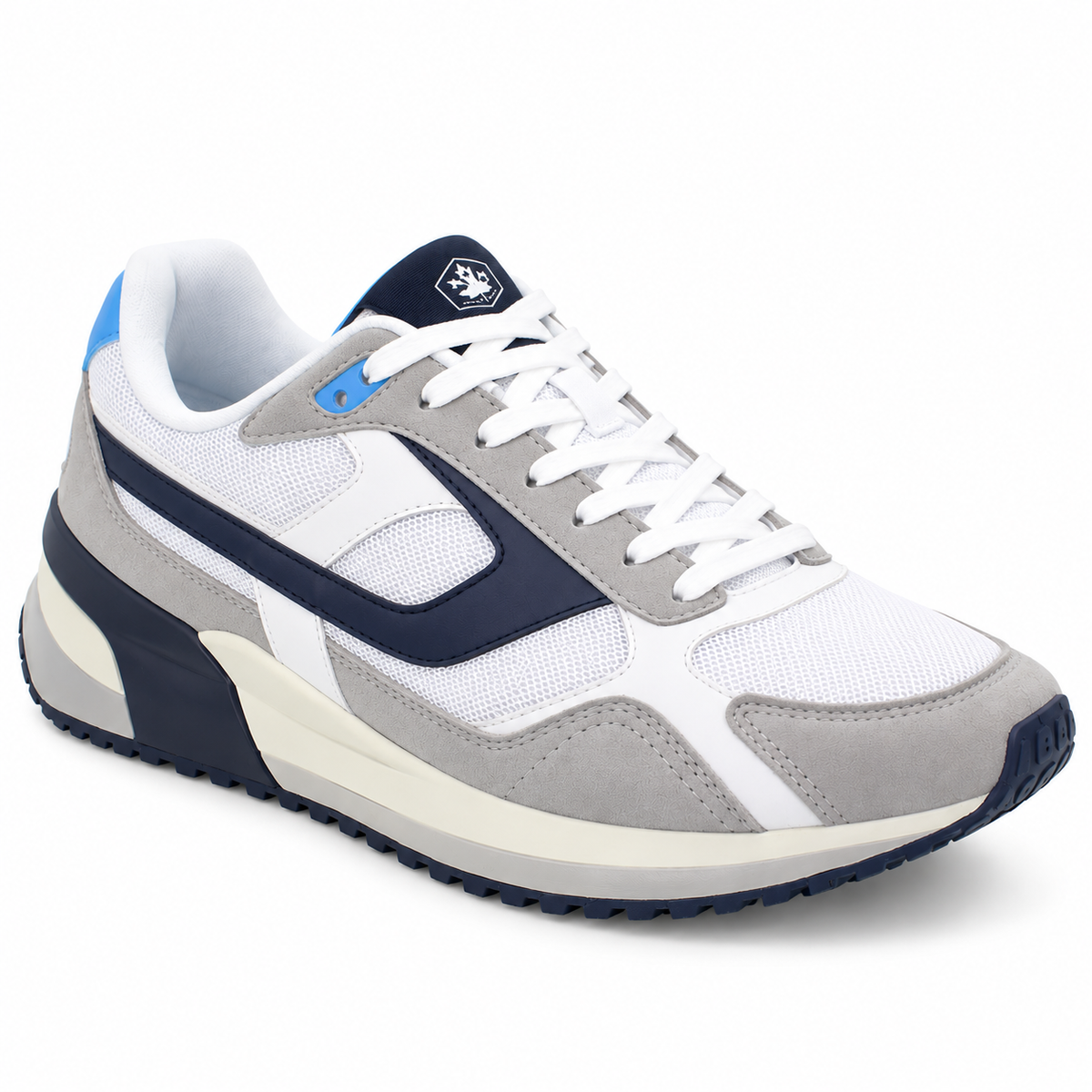 Lumberjack Erre Men's Retro Sneakers in Ice Grey & White