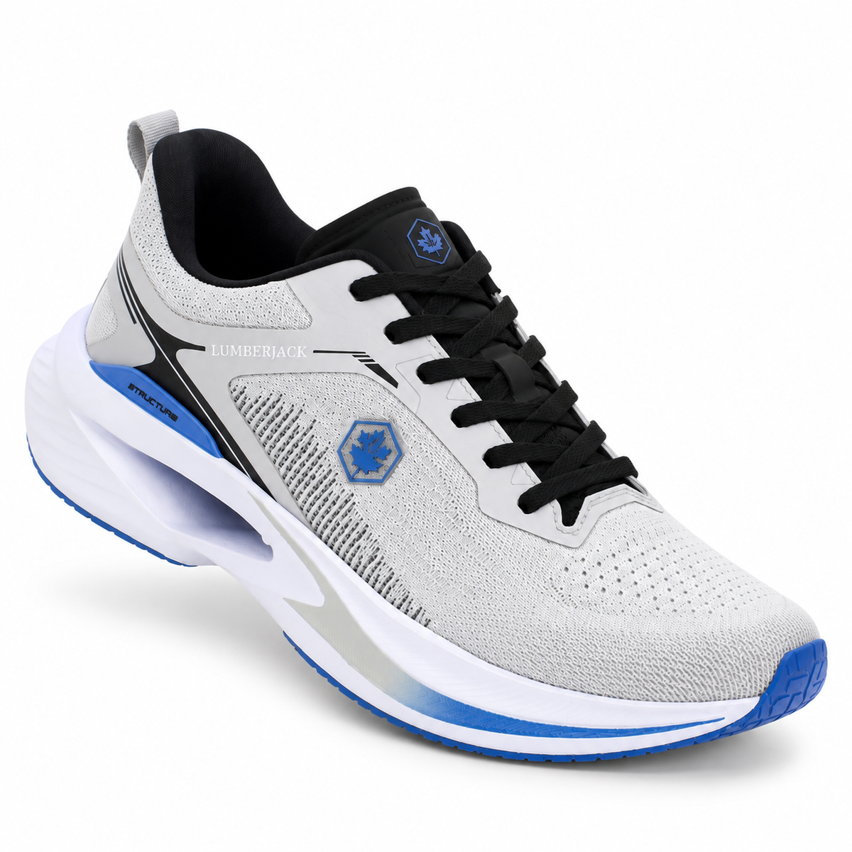 Lumberjack Cest Men's Cushioned Sneakers in Light Grey & Blue