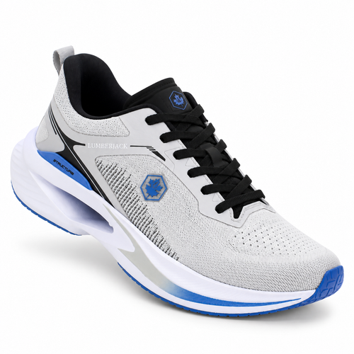 Lumberjack Cest Men's Cushioned Sneakers in Light Grey & Blue