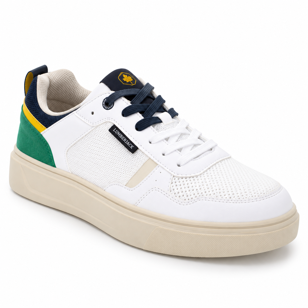 Lumberjack Lammi Men's Lace-Up Sneakers in White