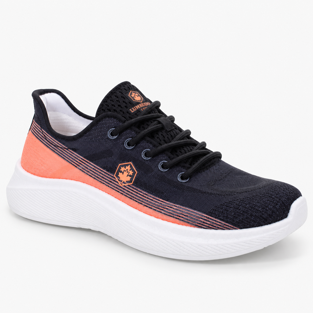 Lumberjack Venda Women's Sporty Sneakers in Black & Coral