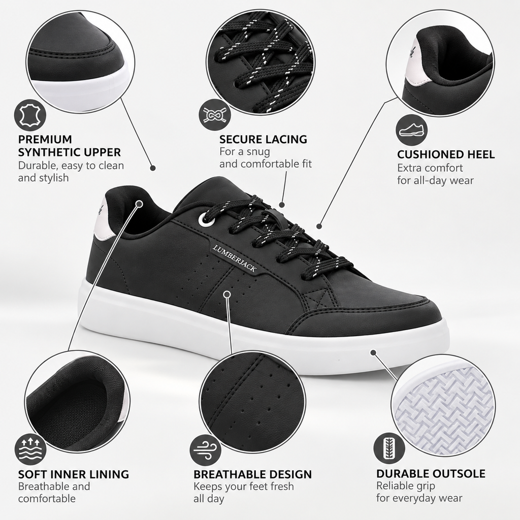 Lumberjack Helena Women's Sporty Sneakers in Black
