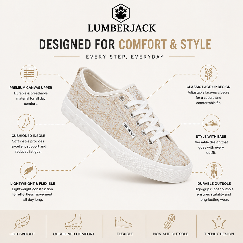 Lumberjack Ravenne Women's Woven Low-Top Sneakers in Sand