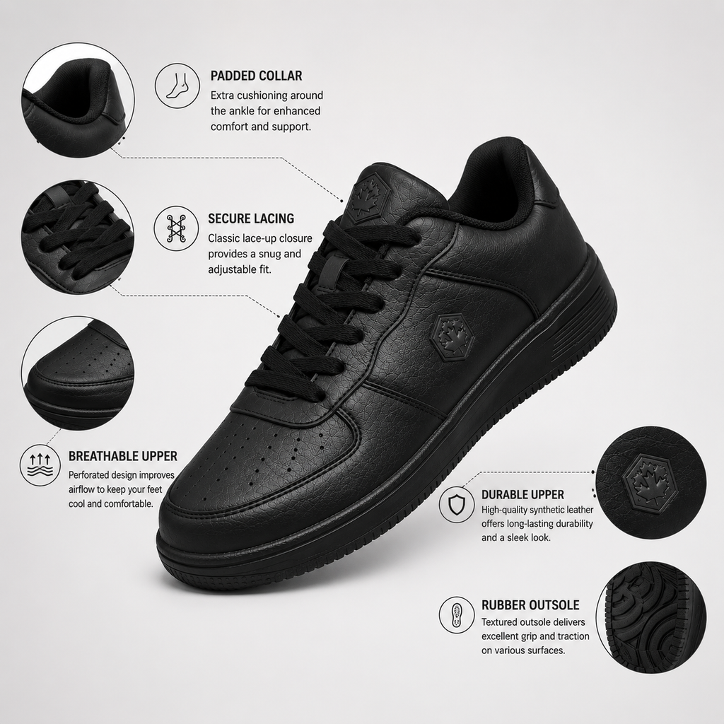Lumberjack Finian Men's Classic Sneakers in Black