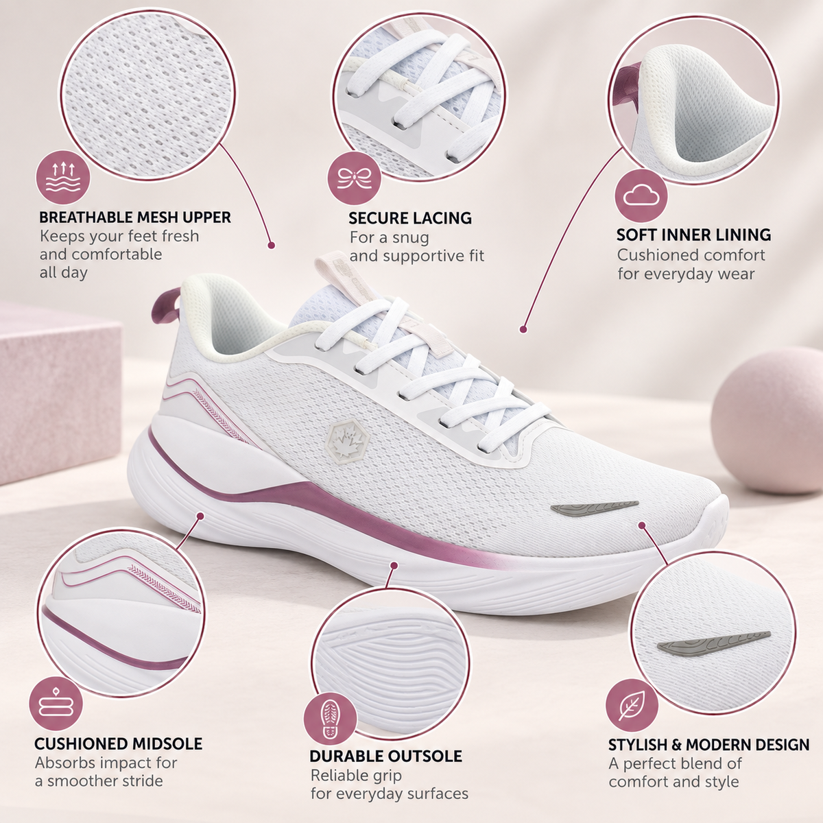 Lumberjack Lemina Women's Lifestyle Sneakers in White