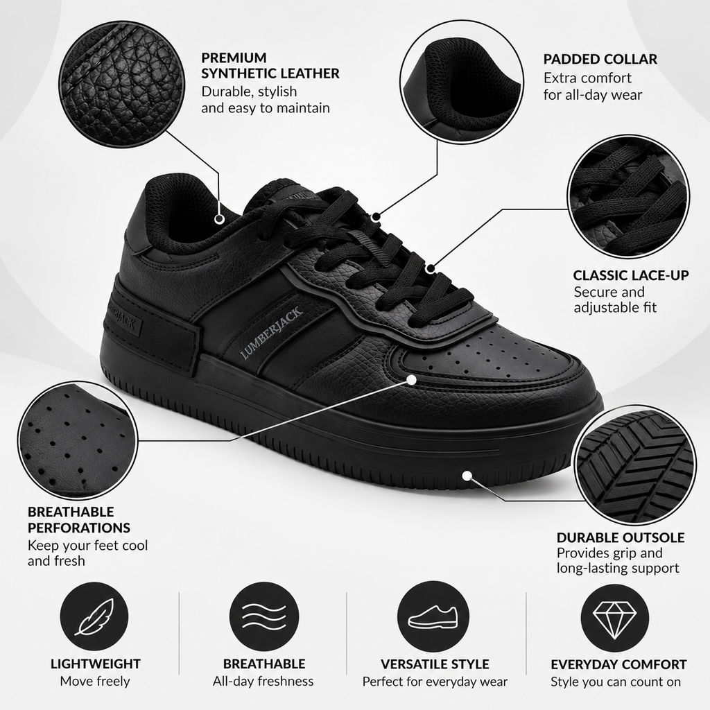 Lumberjack black women sneaker 9 feature view