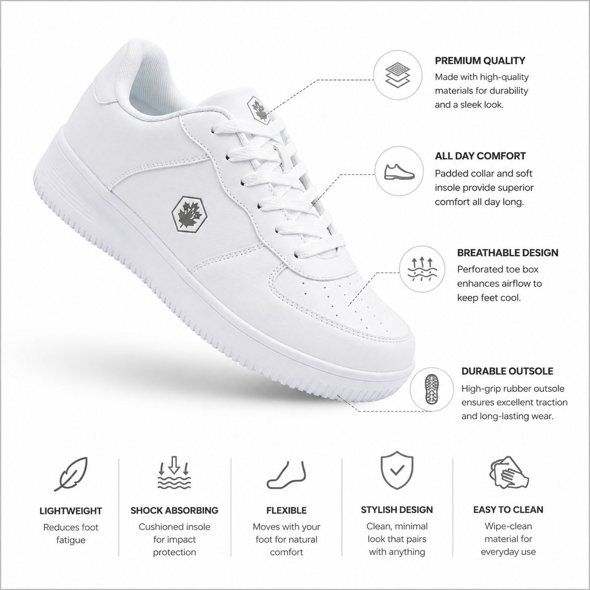 Lumberjack Finster Men's Everyday Sneakers in White