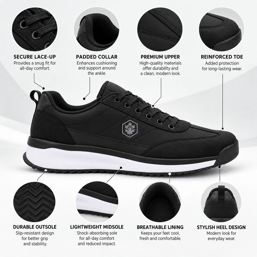 Lumberjack Coffee Men's Streamlined Sneakers in Black