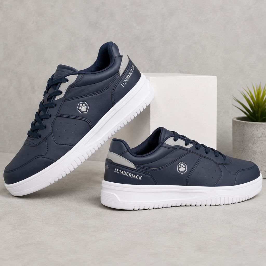 Lumberjack Udemy Men's Perforated Sneakers in Midnight Blue