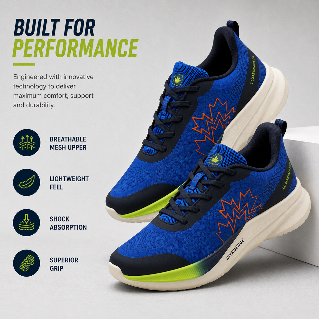 Lumberjack Tomas Men's Nitroedge Sneakers in Blue