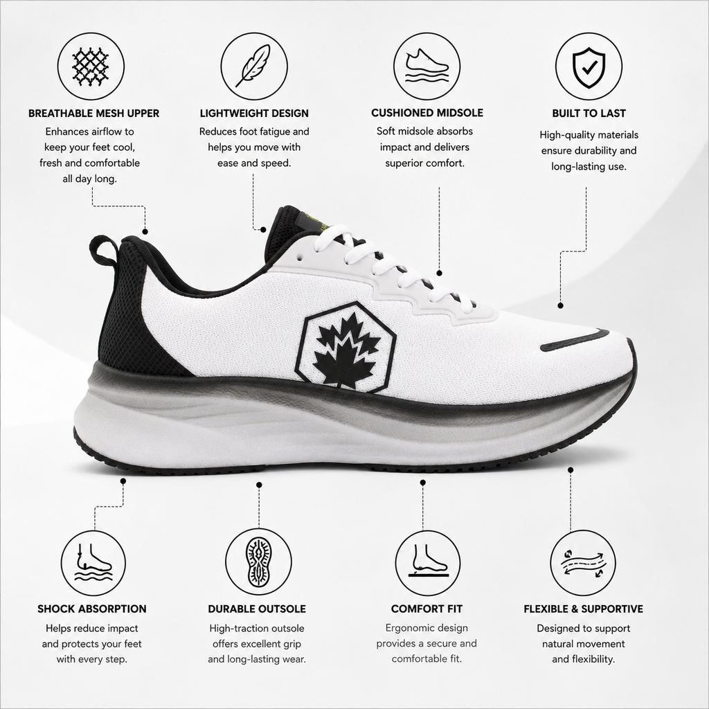 Lumberjack Chess Men's Lightweight Sneakers in White