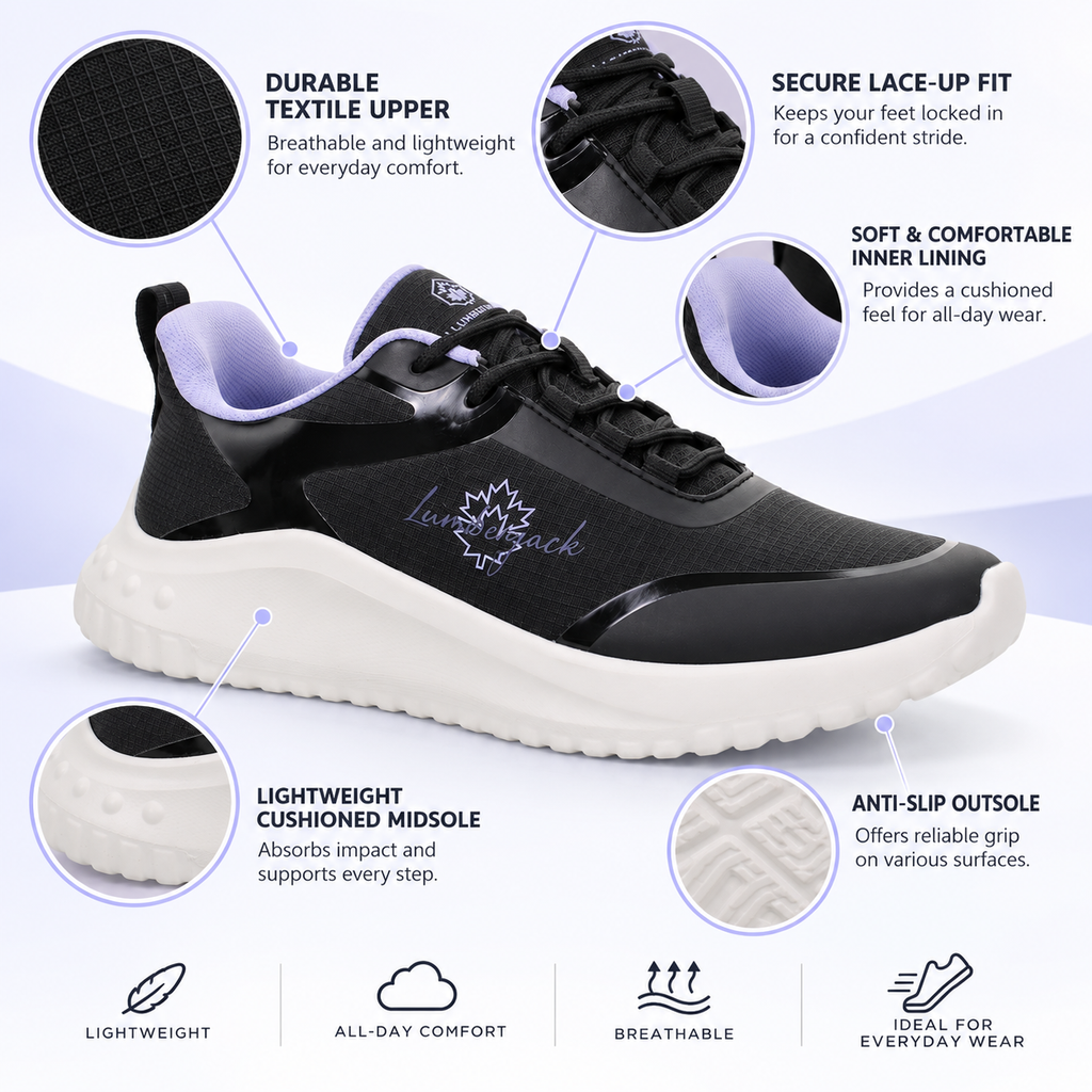 Lumberjack Anyk Women's Sporty Sneakers in Black